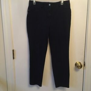 Chico's So Slimming Women's 1.5 (US 10) Navy Blue Cotton Blend Ankle